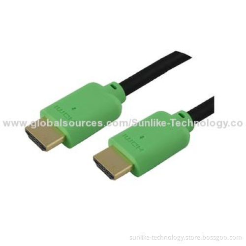 HDMI Cables, Single Molding Type, Golden Plated Connector
